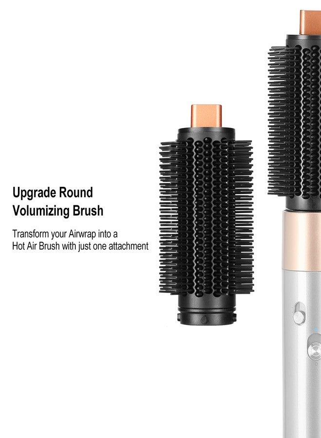 TEXOVYRAX Upgraded Round Volumizing Brush Attachment Compatible with Dyson Airwrap Multi-Styler, Reduced frizz for Voluminous Bouncy Style, fits HS01 HS05 i.d. Copper - Image 2